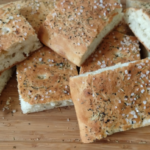 Focaccia geschnitten